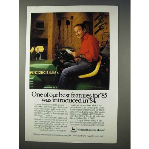 1985 John Deere Lawn Tractor Ad - Our Best Features