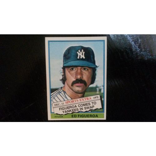 1976 Topps Traded Card # 027T Ed Figueroa Excellent (5) New York Yankees