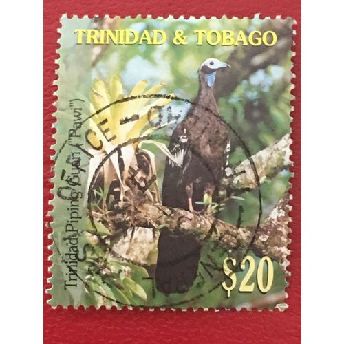 Trinidad & Tobago 2001 Endangered Species $20 Piping Guan Used SG904 Sc621 stamp