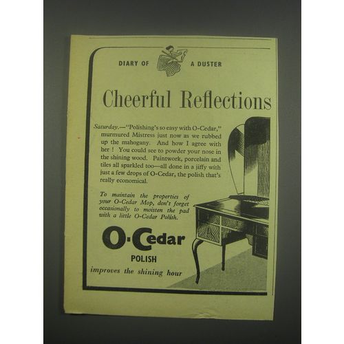 1949 O-Cedar Polish Ad - Diary of a duster cheerful reflections