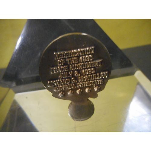 1989 Shriners Paperweight,Peace Memorial Rededication,Toronto,Canada