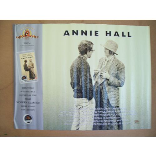 ANNIE HALL Woody Allen, Diane Keaton 1997 Re-issue Movie Quad Poster