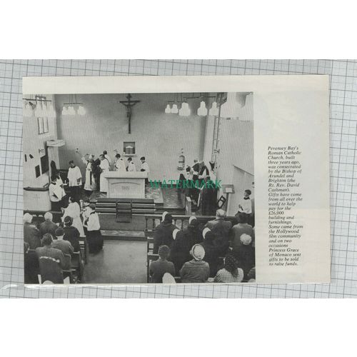 C1211) Roman Catholic Church Pevensey Bay Sussex Rev David Cashman - 1966 Clip