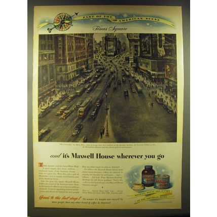 1946 Maxwell House Coffee Advertisement - The Crossroads by Alfred Mira