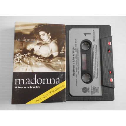 MADONNA CASS ALBUM. LIKE A VIRGIN .1985. SIRE WX 20 C. 925181-4,SILVER LABEL. EX