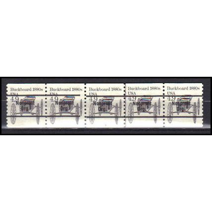 2124a 4.9c Buckboard Very Fine MNH Dry Gum PNC 3/5 Gap 1L AA0286