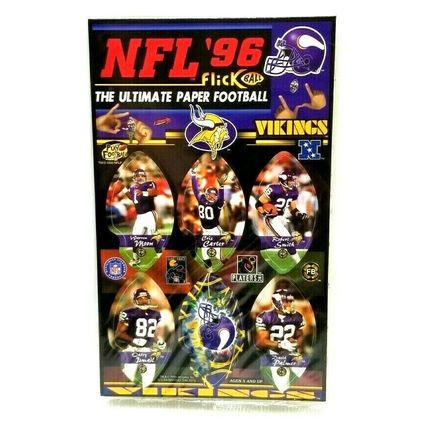 NFL 1996 Flick Ball Paper Footballs / MINNESOTA VIKINGS / New Sealed NOS (D9)
