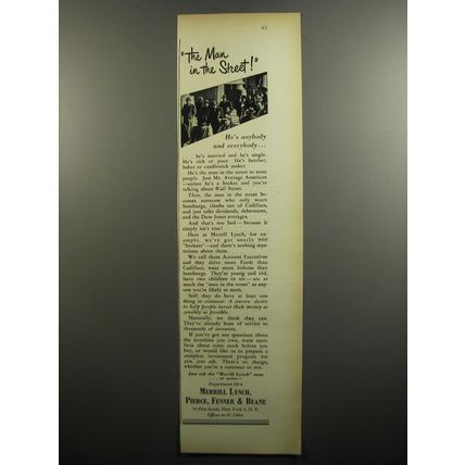 1951 Merrill Lynch Ad - The man in the street