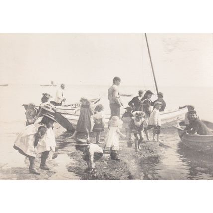 Fishing Boats For Hire West Newlyn Before WW1 Museum Postcard
