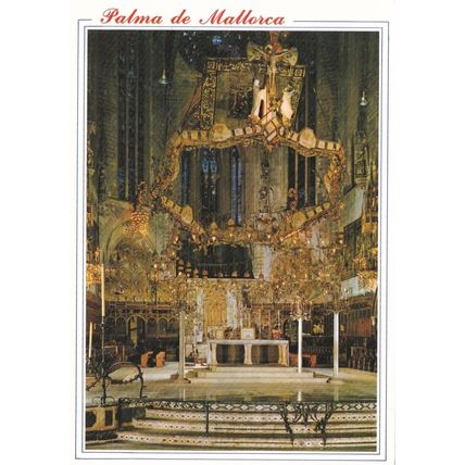 Palma de Mallorca Catedral interior Spain Postcard unused VGC
