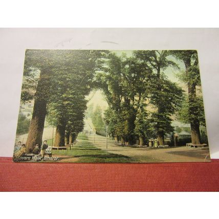 LOVERS WALK, BRISTOL. used antique postcard by B.B. =
