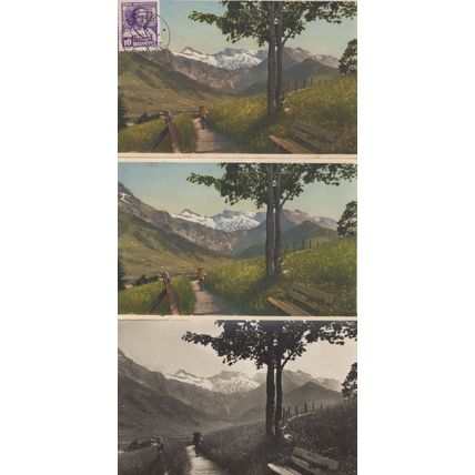 La Hornliweg Adelboden Switzerland Rambler 3x Postcard s