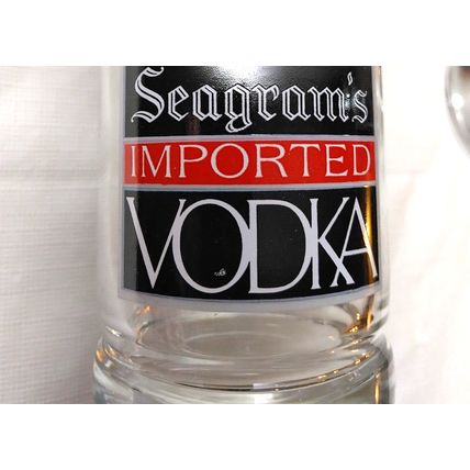 (3) Seagram's Imported Vodka Beer Glasses/Tumblers - Logo on Glass - Fast Ship!