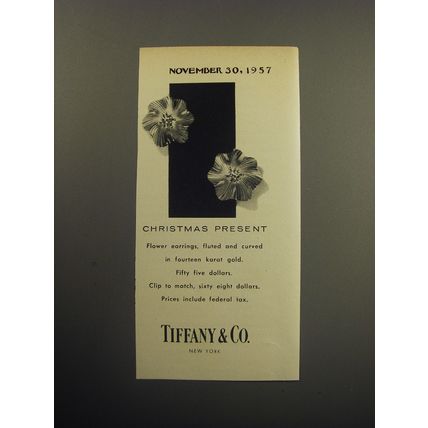 1957 Tiffany & Co. Jewelry Ad - Christmas Present