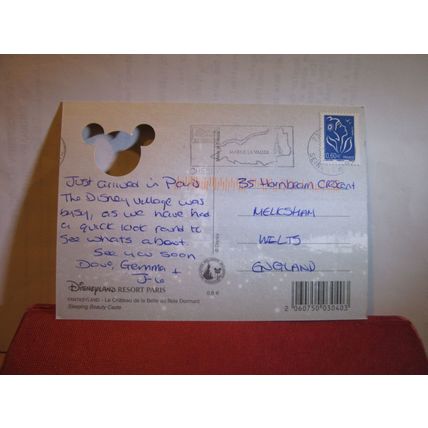 DISNEYLAND RESORT, PARIS, FRANCE used postcard =