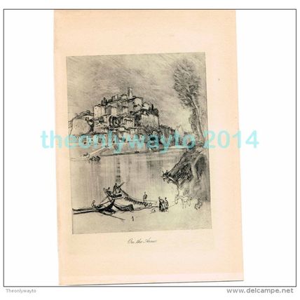 ON THE ARNO, ITALY, BOOK ILLUSTRATION/PRINT, 1904
