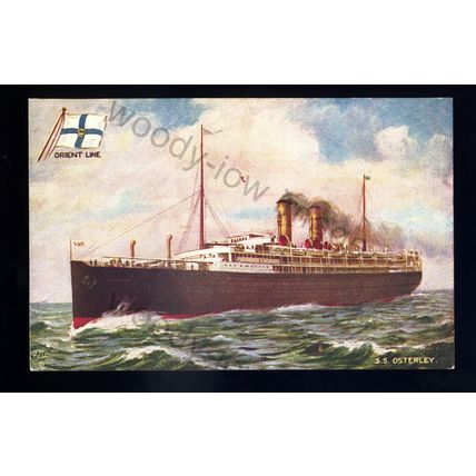 LS2913 - Orient Line Liner - Osterley -Artist - Tucks Celebrated Liners postcard