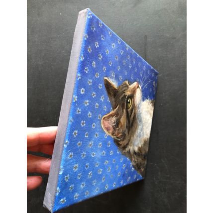 Oil Painting Cat Artwork Pet Painting