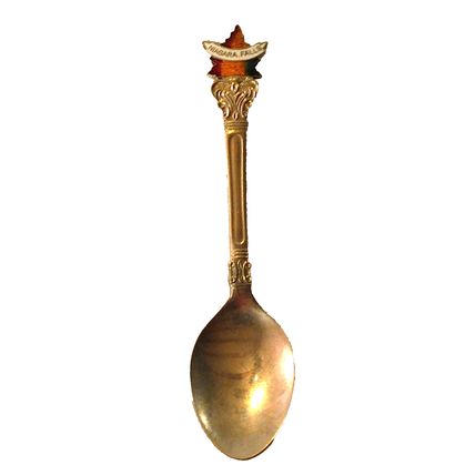 Canada Niagara Falls Toronto Maple Leaf Silver Gold Plate Souvenir Spoon Lot
