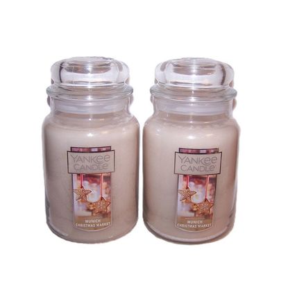 Yankee Candle Munich Christmas Market Large Jar Candle 22 oz each - Lot of 2