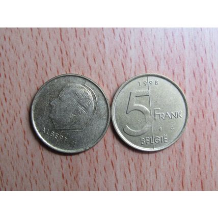 Belgium 1998 5 Frank Belgie (Dutch - Flemish Text) Coin