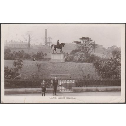 Albert Memorial, Halifax, Yorkshire, 1908 - Lion Series RP Postcard