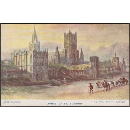 Abbey of St Edmund, Bury St Edmunds, Suffolk, c.1905-10 - Jarman Postcard