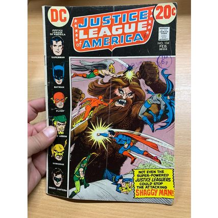 DC COMICS JUSTICE LEAGUE OF AMERICA #104 FEB 1973 (FN) & SHAGGY MAN COMIC (LL)