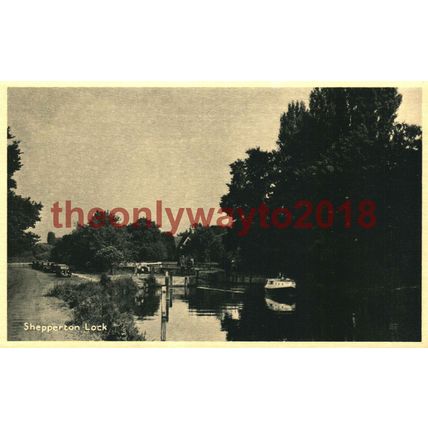 Shepperton Lock, London, TVAP Postcard
