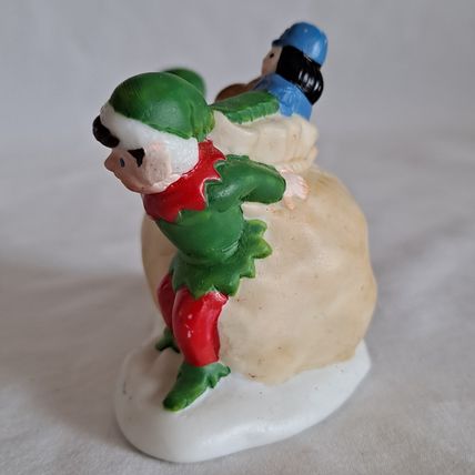 Vintage Freelance Inc ELF & Toy Bag 2" FIGURINE Christmas Gifts