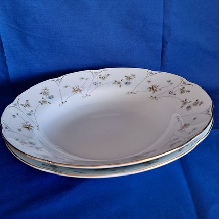 Vintage Lot 2 PREMIERE ME 212 BRIARWOOD Soup BOWLS China Salad 9" Scalloped