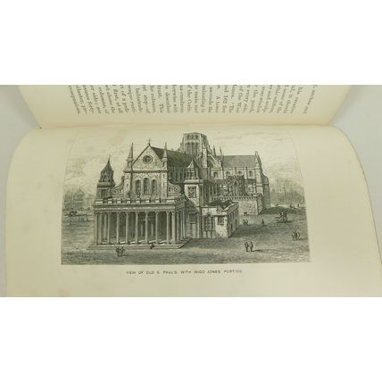 Antique Victorian Leather Book Annals St Pauls Cathedral 1868 Milman