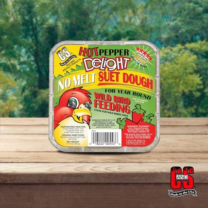 C&S Hot Pepper Delight No Melt Suet Dough 11.75 Ounces, 8 Pack