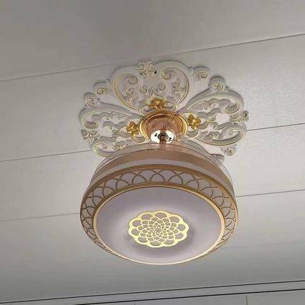 Canomo 24" OD X 5" ID White Ceiling Medallion 4-Piece Set Ceiling Medallion for