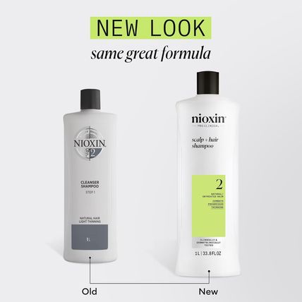Nioxin System 2 Scalp + Hair Thickening Shampoo for Natural Hair with Progressed