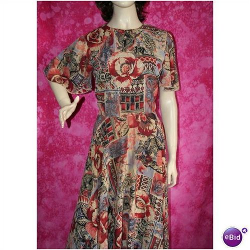 Vintage 1970 Circular Dress Size 10 Womens Berkertex