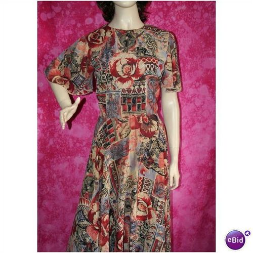 Vintage 1970 Circular Dress Size 10 Womens Berkertex