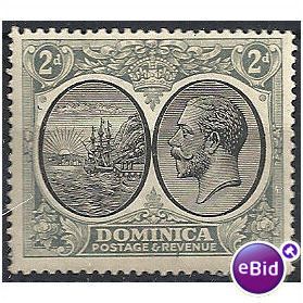 Dominica 1923 SG76 2d Black & Grey Mounted Mint .
