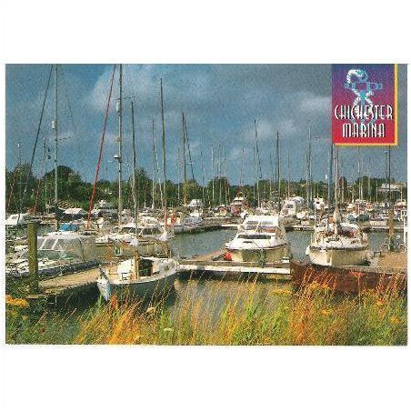 Chichester Marina, West Sussex - boats, yachts - John Hinde postcard
