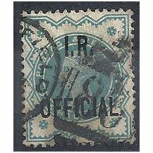 1901 O17 1/2d Blue-Green Inland Revenue Fine Used...