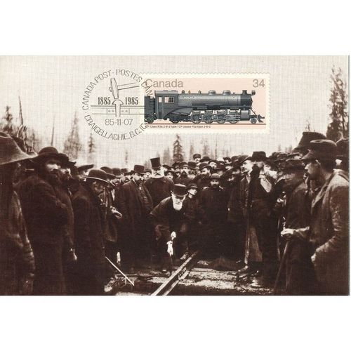 Canada FDI PC 1985 - Opening Canada Coast To Coast Railway Centenary 1885-1985
