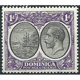 Dominica 1923 SG72 1d Black & Bright Violet Mounted Mint ... .