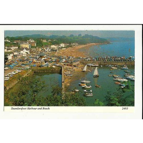 Wales SAUNDERSFOOT Harbour Postcard by Archway (2493)