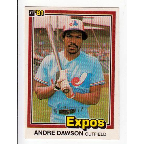 1981 Donruss Andre Dawson baseball card #212-NM-HOF- Expos