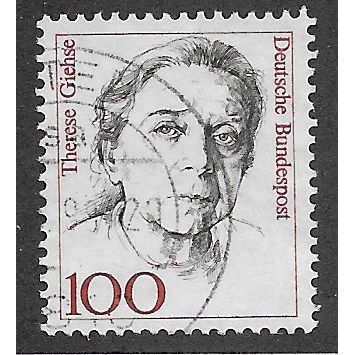 GER 1986 100pf 'FAMOUS WOMEN -THERESE GIESHE' FINE USED (EBID54-491)