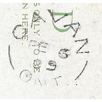 Cavan, Ontario split ring cancel, 1909 Durham County