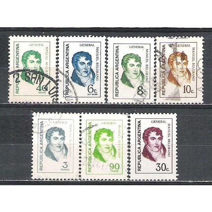 Argentina N° 1066 866 911 948 1058 1088 972 YVERT OBLITERE ( USED )