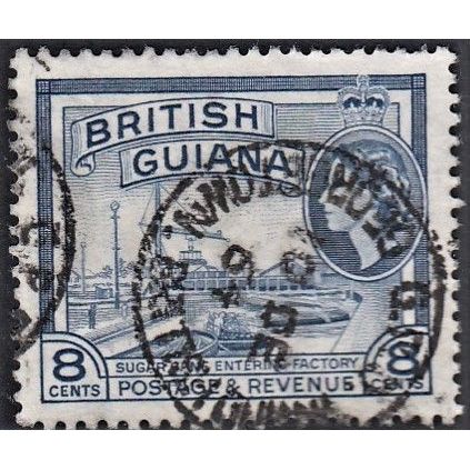 BRITISH GUIANA, 1954-63 8c ERII, SG 337 (Scott 259), used