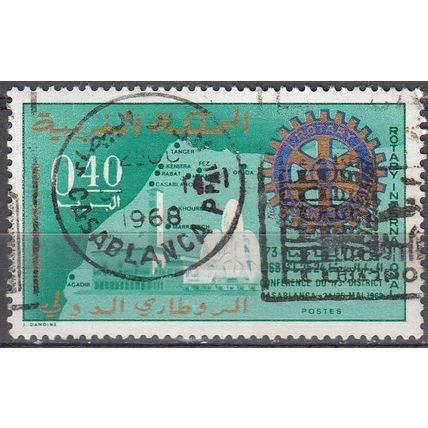 Maroc 1968 Michel 622 O Cote (2005) 0.30 Euro Rotary International Cachet rond