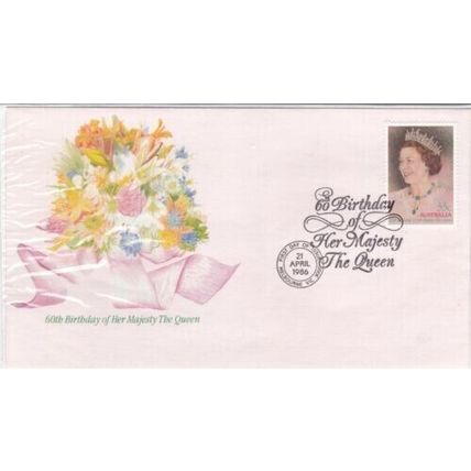 Australia 1986 Birthday of Her Majesty FDC Melbourne Special cancel Unaddressed